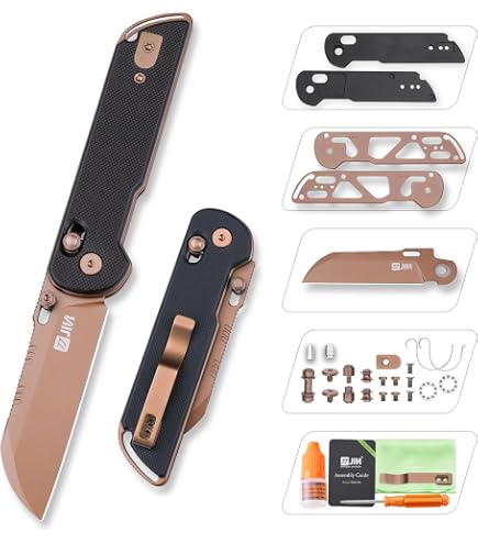 J  jinセット JIN Pocket Knife for Men, Folding Knife EDC, Captain Pocket Knives